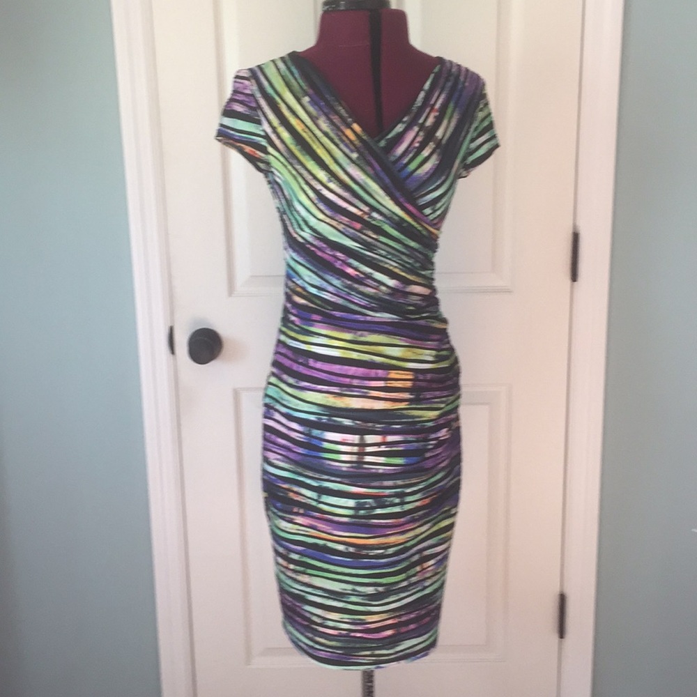 Joseph ribkoff faux wrap dress